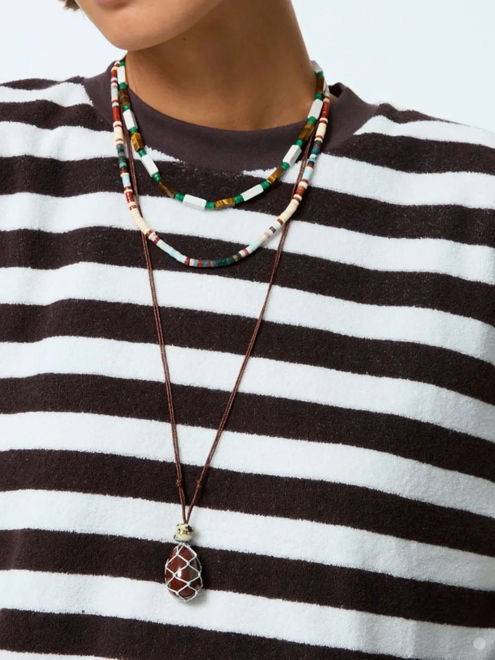 Roxanne Assoulin The Off Duty Duo Heishi Bead & Tiger Eye Necklace NEW ARRIVALS!